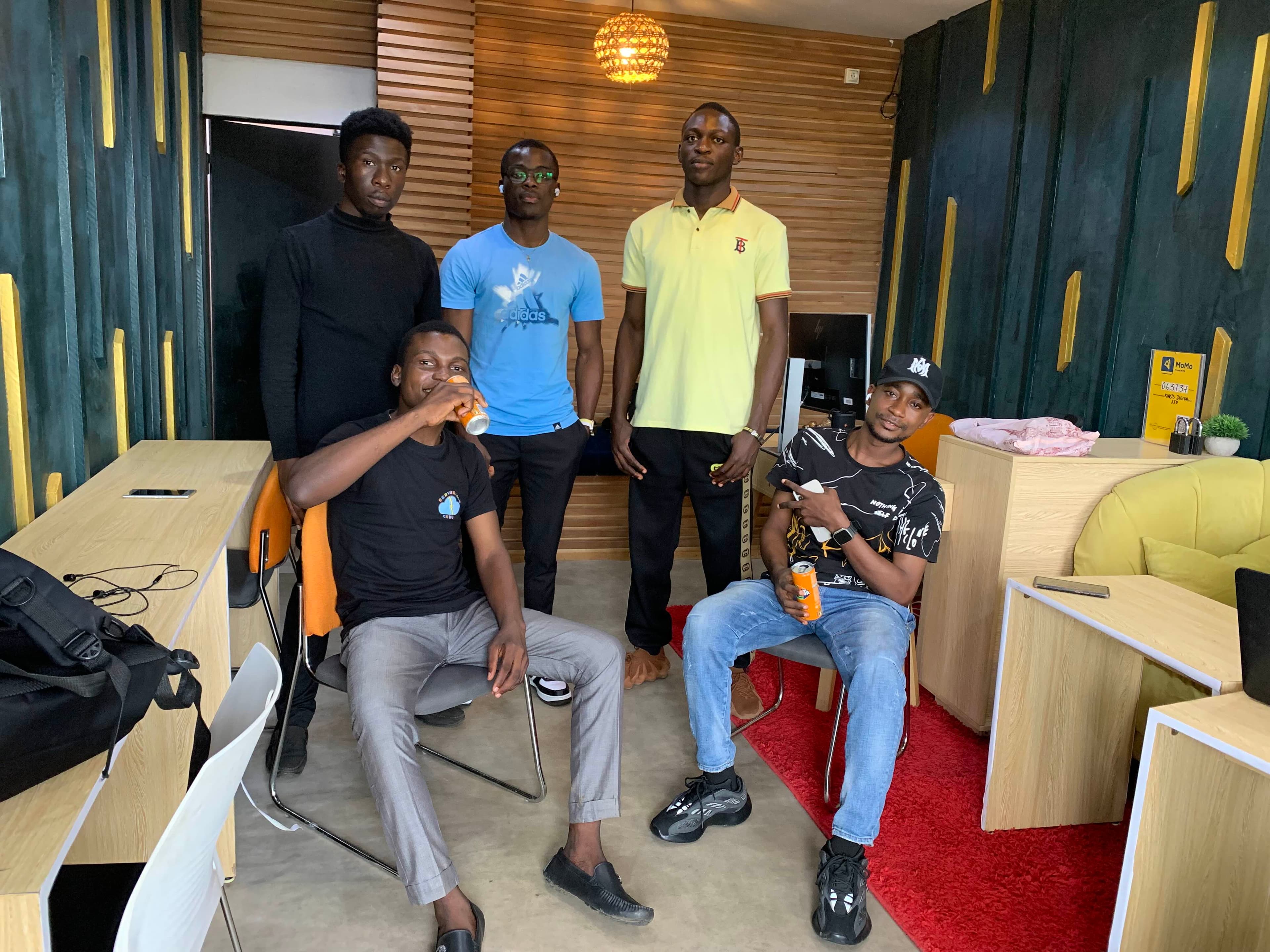 Digital workspace with team collaborating